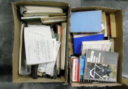 Large quantity of manuals on aeroplanes including Concorde, etc and a collection of books (2 boxes)