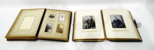 Two Victorian family photograph albums