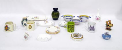 Quantity of Quimper faience bowls, commemorative mugs and decorative ceramics