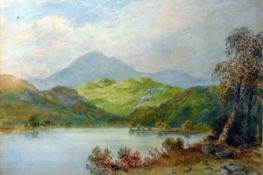 19th century English school Collection of five watercolour drawings  Depicting river and loch scenes