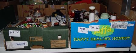 Six boxes of assorted ceramics and collectables