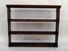 Pine four-tier plate rack