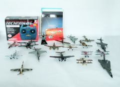 Quantity of diecast and plastic collectors models of military aircraft and related books together