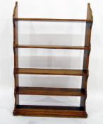 Five-tier pine open bookshelves, 95cm wide