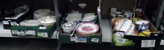 Quantity of assorted ceramics including Royal Staffordshire pottery part dinner service, white