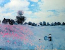 Claude Monet Print Figures in poppy field  Print Seascape with sandy bay (2)