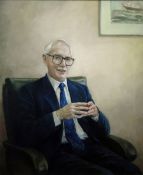 Anne Chadwick  Oil on canvas  "Mr. S. G Cameron, N.C Chairman Gallaher Limited 1980-1989",