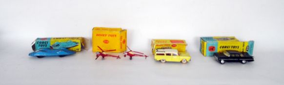 Quantity of boxed diecast vehicles to include Corgi Toys chevrolet state patrol car 223, bluebird