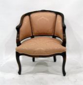 Pair of mahogany framed fauteuil style tub chairs w