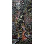 Ny Sudikah, Balinese  Pastel  Figures in a jungle