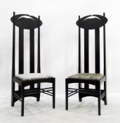 Pair of Macintosh style high backed chairs