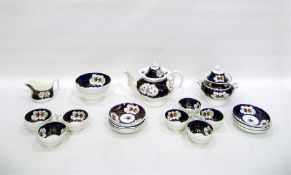 Victorian china part tea set, the baluster form te