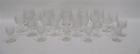 Quantity of strawberry cut graduated stemware and