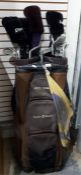 Golf clubs within a Vortek tailor-made golf case,