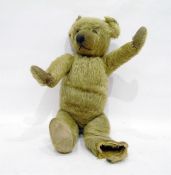 Early 20th century plush bodied teddy bear with mo