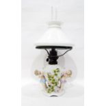 German porcelain oil lamp base of shell-shaped for