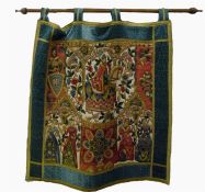 Tapestry wall hanging, printed cotton hanging in a