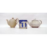 Victorian Till & Son stoneware teapot of fluted fo