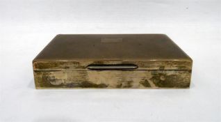 Silver rectangular cigarette box with engine-turne