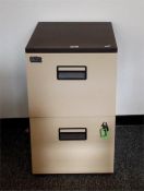 Officeworld two-drawer metal filing cabinet, width