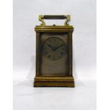 Late 19th century French brass carriage clock with