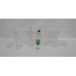 Quantity of glassware to include cut glass decante