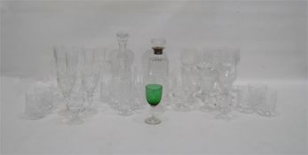 Quantity of glassware to include cut glass decante