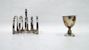 Silver four-division toast rack, Sheffield 1912, 2