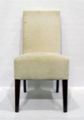 Set of eight square-back upholstered dining chairs