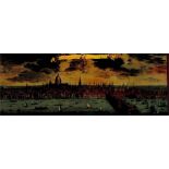 Colour print on glass  "La Ville de Londres Prospe