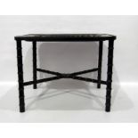 Late 19th century toleware tray-top coffee table o