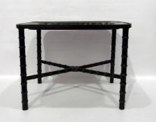 Late 19th century toleware tray-top coffee table o