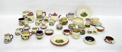 Quantity of West Country pottery motto ware, predo