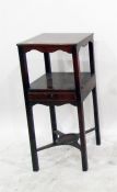 19th century mahogany bedside table fitted a drawe