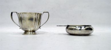Silver two-handled sugar bowl, Birmingham 1940, 6.