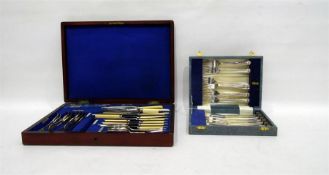 Boxed set of Regalia EPNS fish knives and forks an