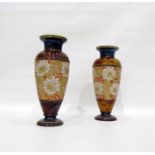 Pair of Doulton Lambeth Slater patent vases, balus