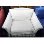 Square-back two-seater modern settee with loose ba