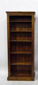 Oak six-tier open bookcase, 83cm wide