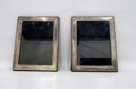 Pair of silver rectangular photograph frames with