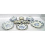 Quantity of 19th century pottery dinnerware, 'Aesi