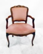 French style giltwood framed wingside chair with f