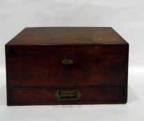 Early 19th century mahogany stationery box fitted