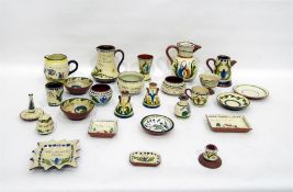 Quantity of West Country pottery motto ware, predo