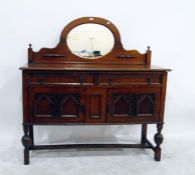 Early 20th century oak mirror-back sideboard with