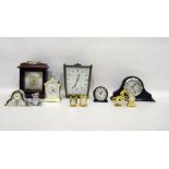 Assortment of mantel and miniature clocks and time