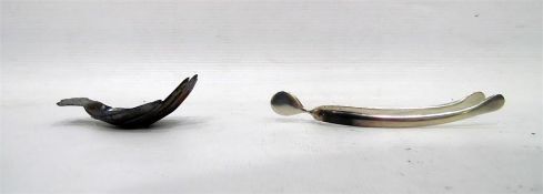 George III silver caddy spoon in the form of a gloved hand, 1