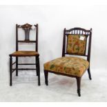 Three various Edwardian chairs (3)