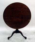 19th century circular oak tilt-top pedestal tripod