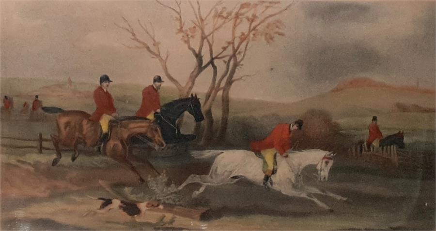 Various hunting prints after Bell, Tompkins, frame